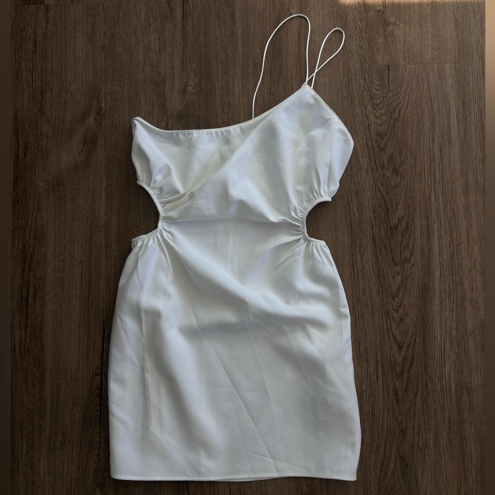 Zara White One Shoulder Dress